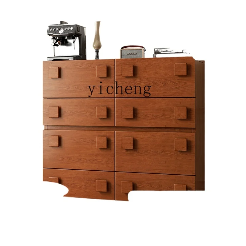 X-13 antique building block card door cabinet solid wood module combination cabinet TV cabinet bedside table