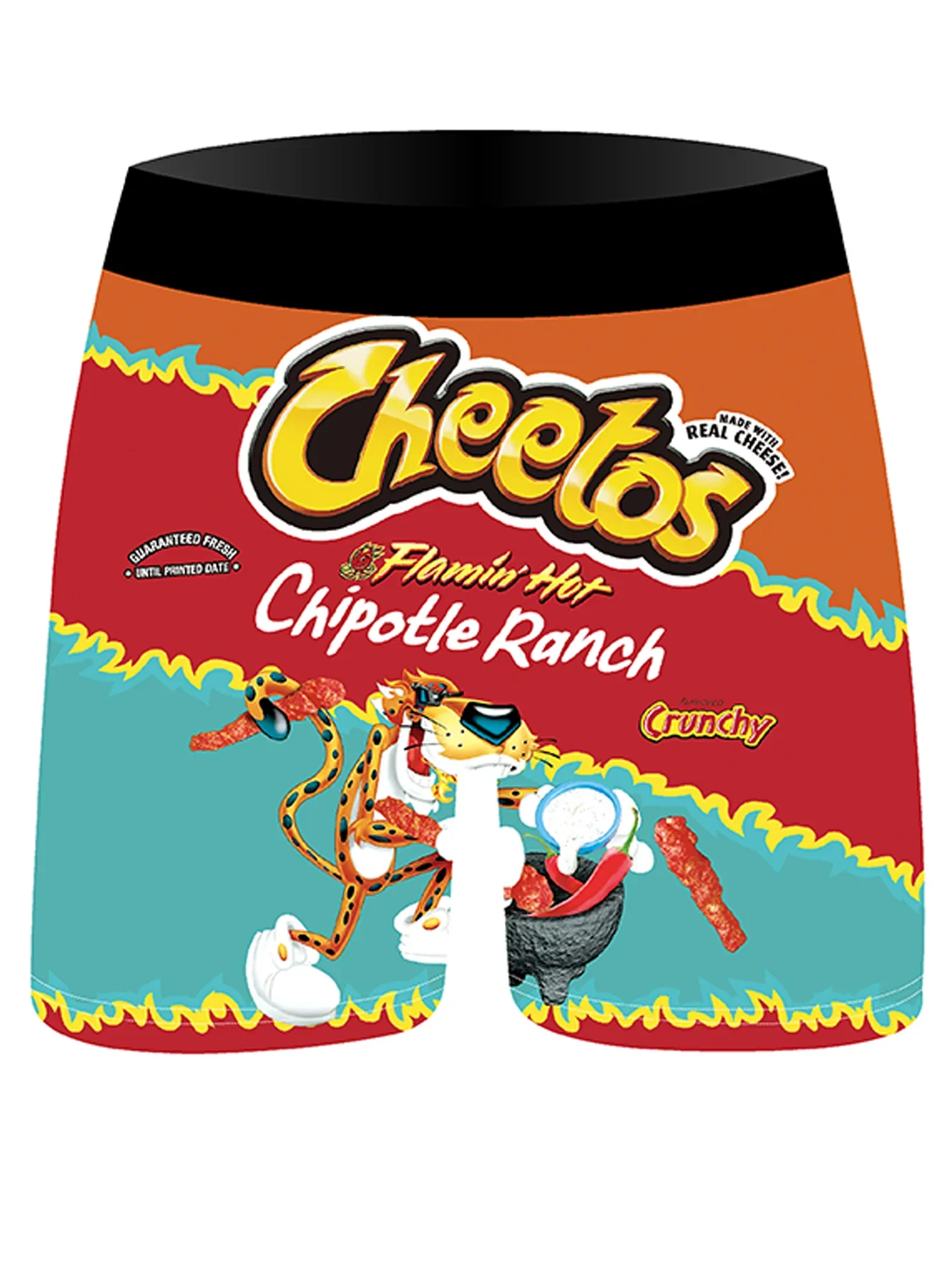 3Pcs Random Snack Cartoon Pattern Designed Men's Briefs Comfortable Ice-clear Refreshing and Dry Men's Underwear