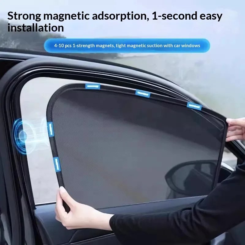 For Volkswagen VW ID.3 ID3 2020-2023 2024 Car Sunshade Visor Front Windshield Curtain Cover Rear Side Baby Window Mesh Sun Shade view 2