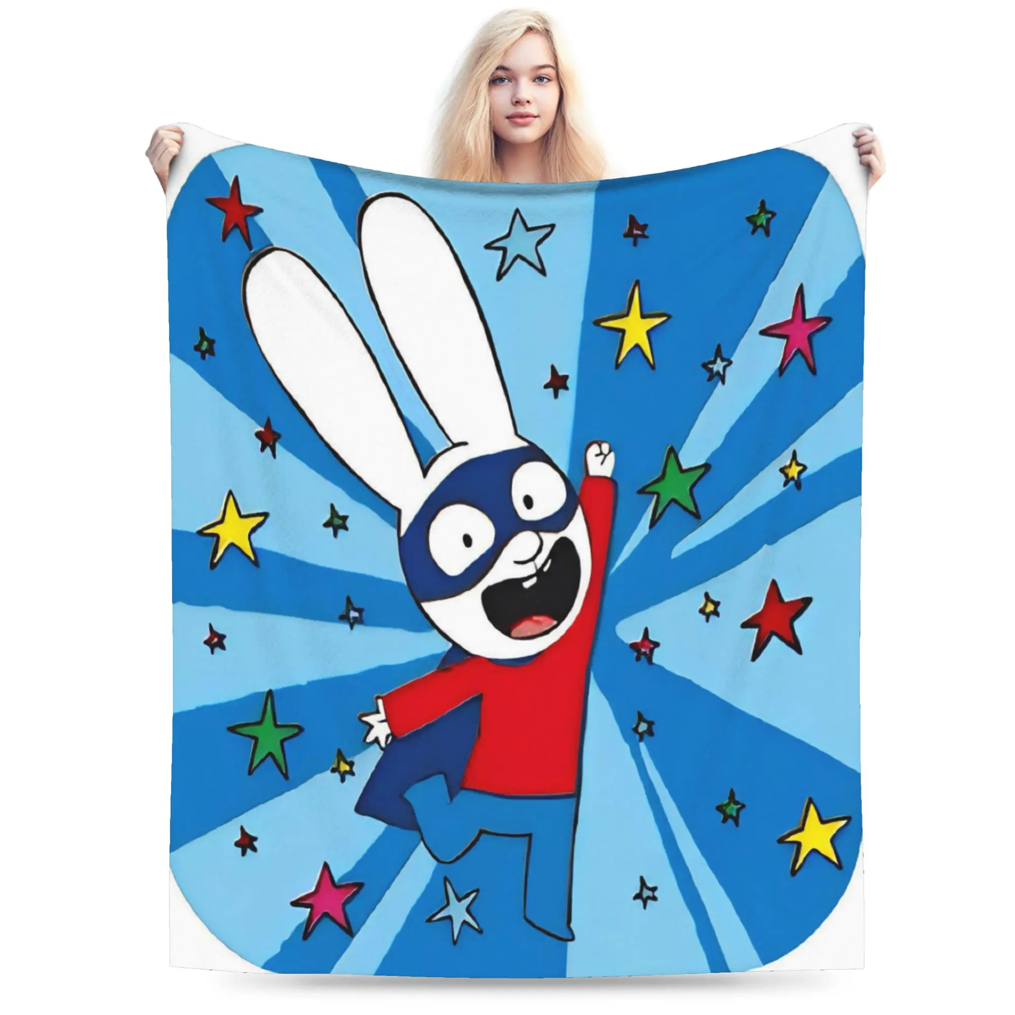 Simon Super Rabbit Blankets Velvet  Relax Ultra-Soft Throw Blanket for Home Rug Piece