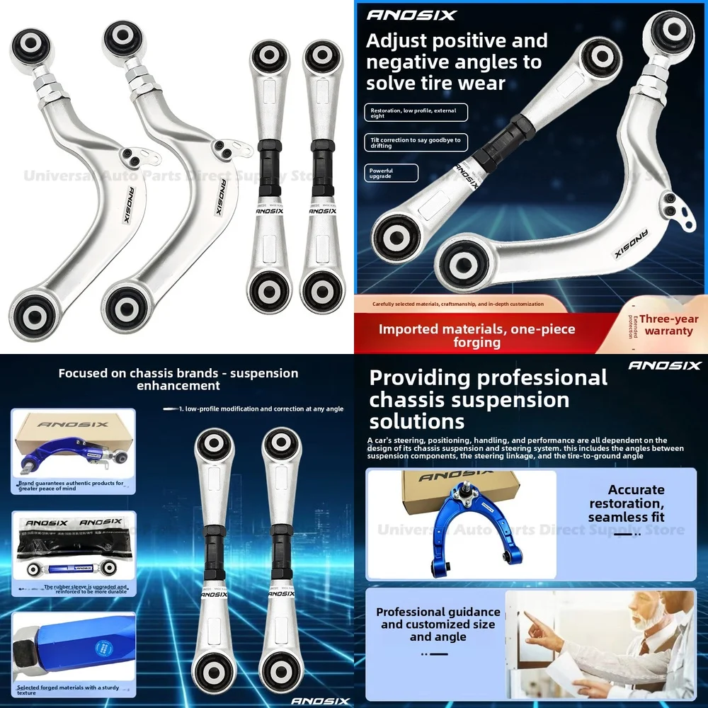 For Honda Civic Accord CRV Breeze Inspire Rear Adjustable Camber Arm Alignment Kit Aluminum Alloy High Precision Performance