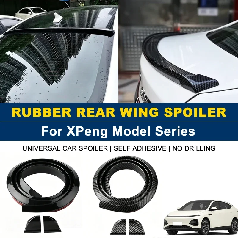 For XPeng P5 P7 P7+ G3 G6 G7 G9 X9 MONA M03 1.5M Self-Adhesive Rear Spoiler Wing No Drill Trunk Lip Exterior  Parts
