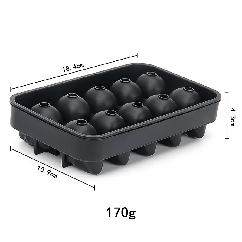 Eiswürfelform mit Totenkopfkopf-Motiv, 10 Mulden, mit Trichter, Eisform zum Kühlen von Whiskygetränken, 3D-Schädel-Silikonform zum Backen von Halloween – Detail 1