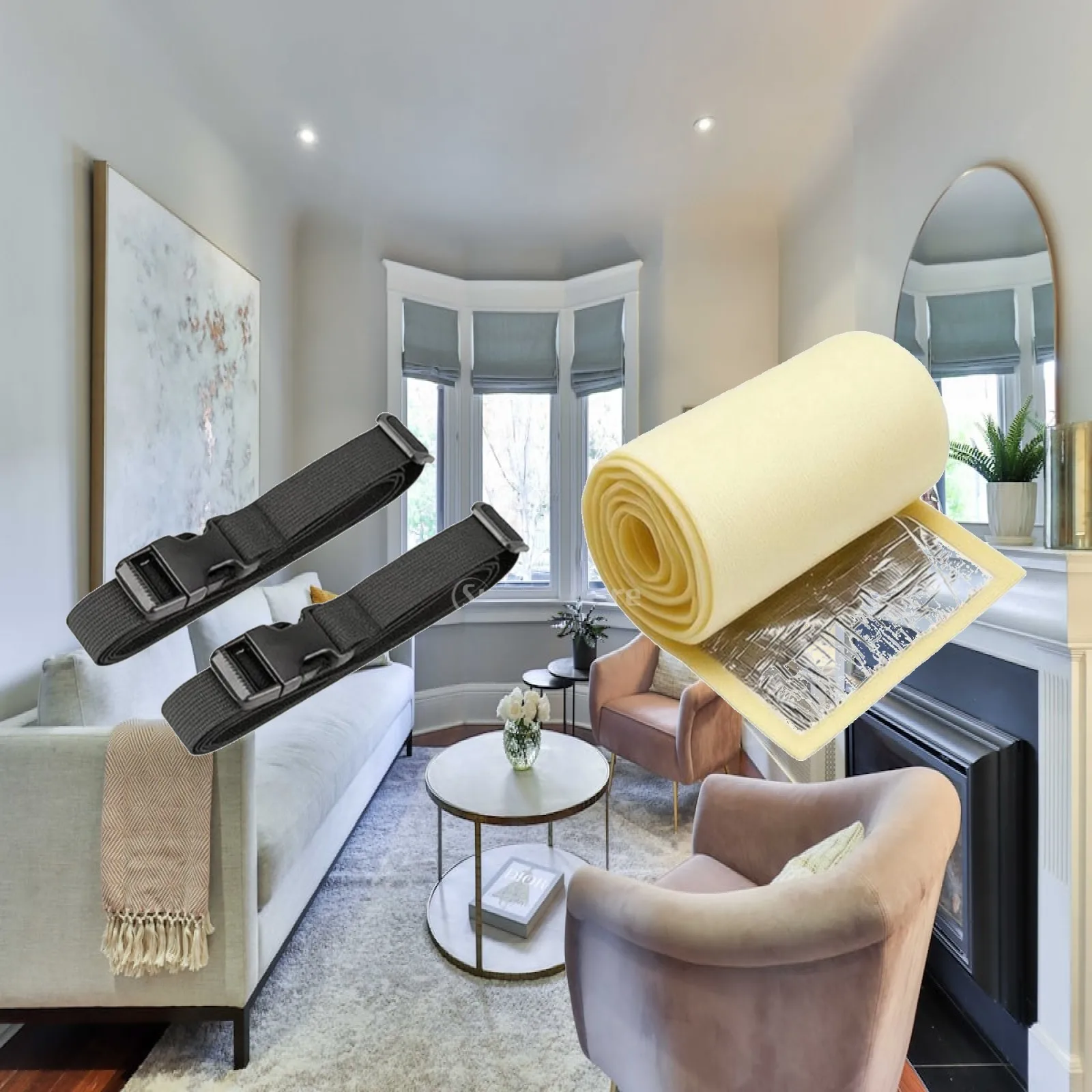 Thermal Air Conditioner Pipe Cover Sleeve for Copper Line Insulation with Pearl Padding