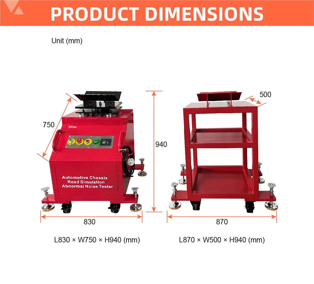 Metallic Chassis Detection Machine Abnormal Sound Identification for Road Bumpy Testing Car Care Equipment With Fixed Head