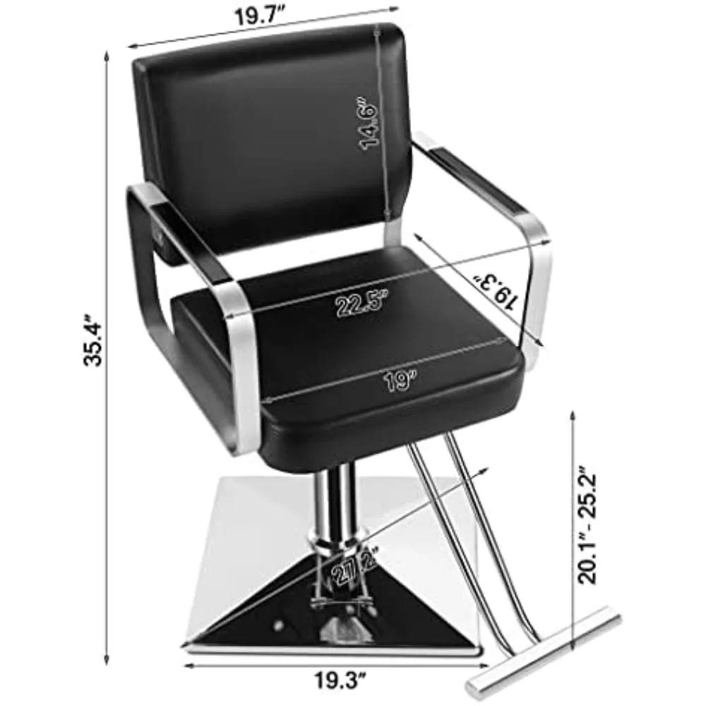 Barber Chairs,All Purpose Classic SalonChairs with Heavy Duty Hydraulic Pump,360°Rolling Swivel Spa Beauty Equipment for Stylist