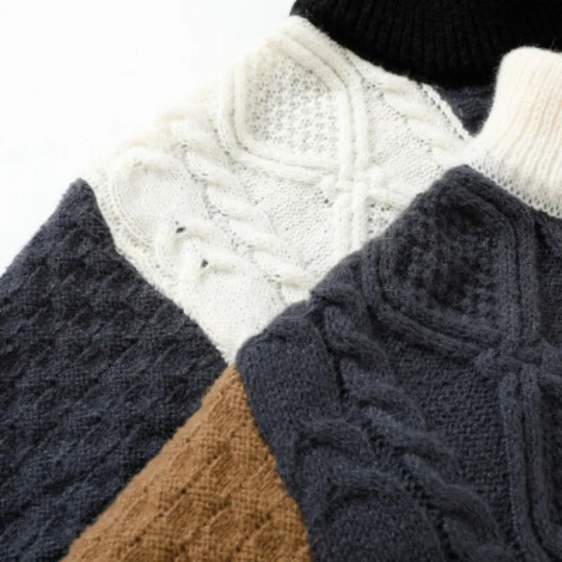 Men's New Round Neck Pullover Sweater for Autumn and Winter, Loose and Comfortable Outdoor Korean Style Trendy Knitted Sweater