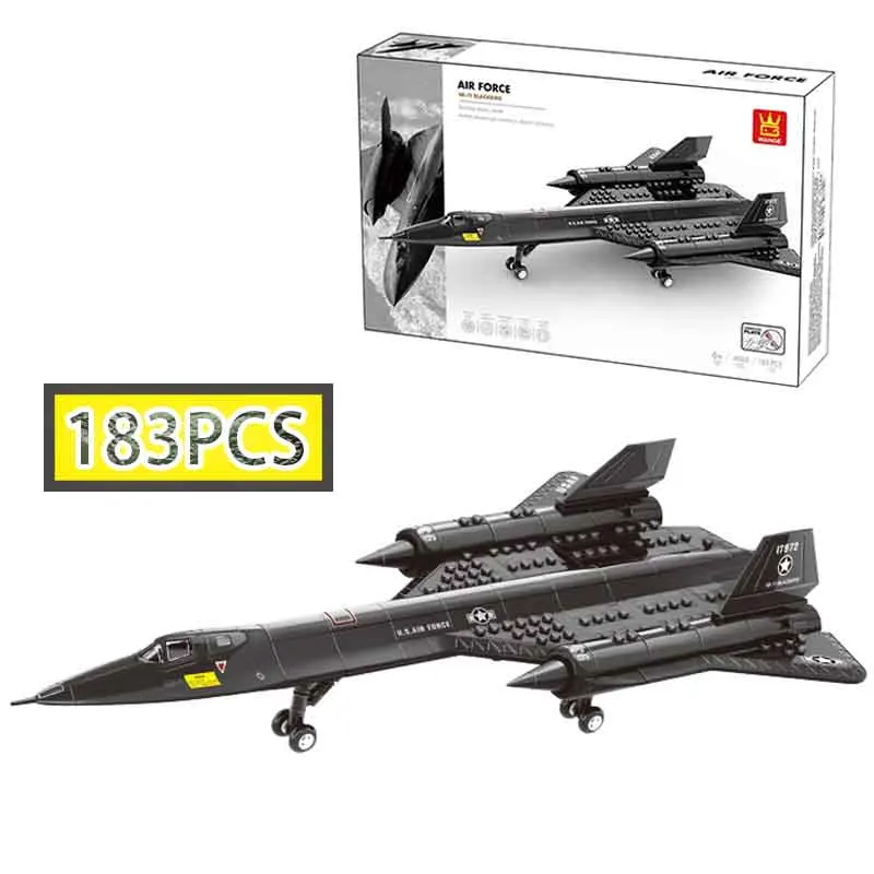 

Конструктор MOC 183 детали: Креативная военная модель самолета-разведчиков Blackbird, истребитель, DIY-набор для сборки, развивающая игрушка-головоломка для детей