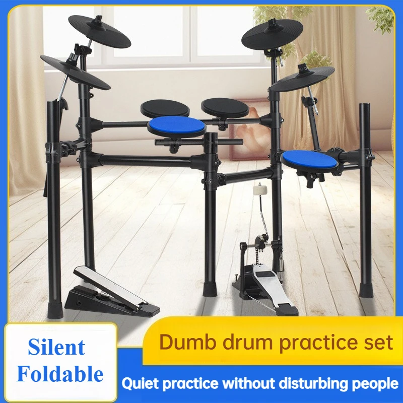 

Practice Dumb Drum Kit Mute Percussion Pad Children Adults Practice Drum Set At Home Percussion Instruments Simulate Drum Set