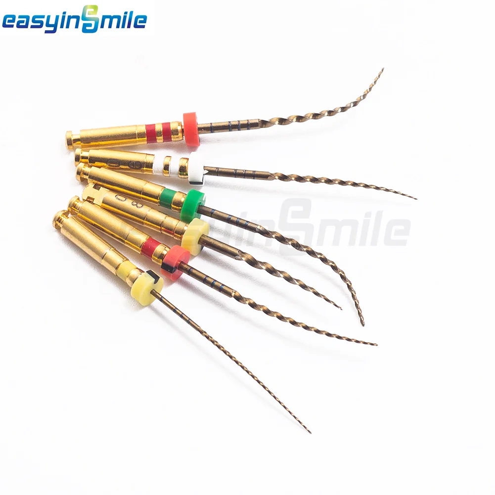 Easyinsmile Endodontic Files 6Pcs NiTi Rotary X3 G3-Pro Set 21/25/31mm for Root Canal Taper Treatment Dental Motor Handpiece