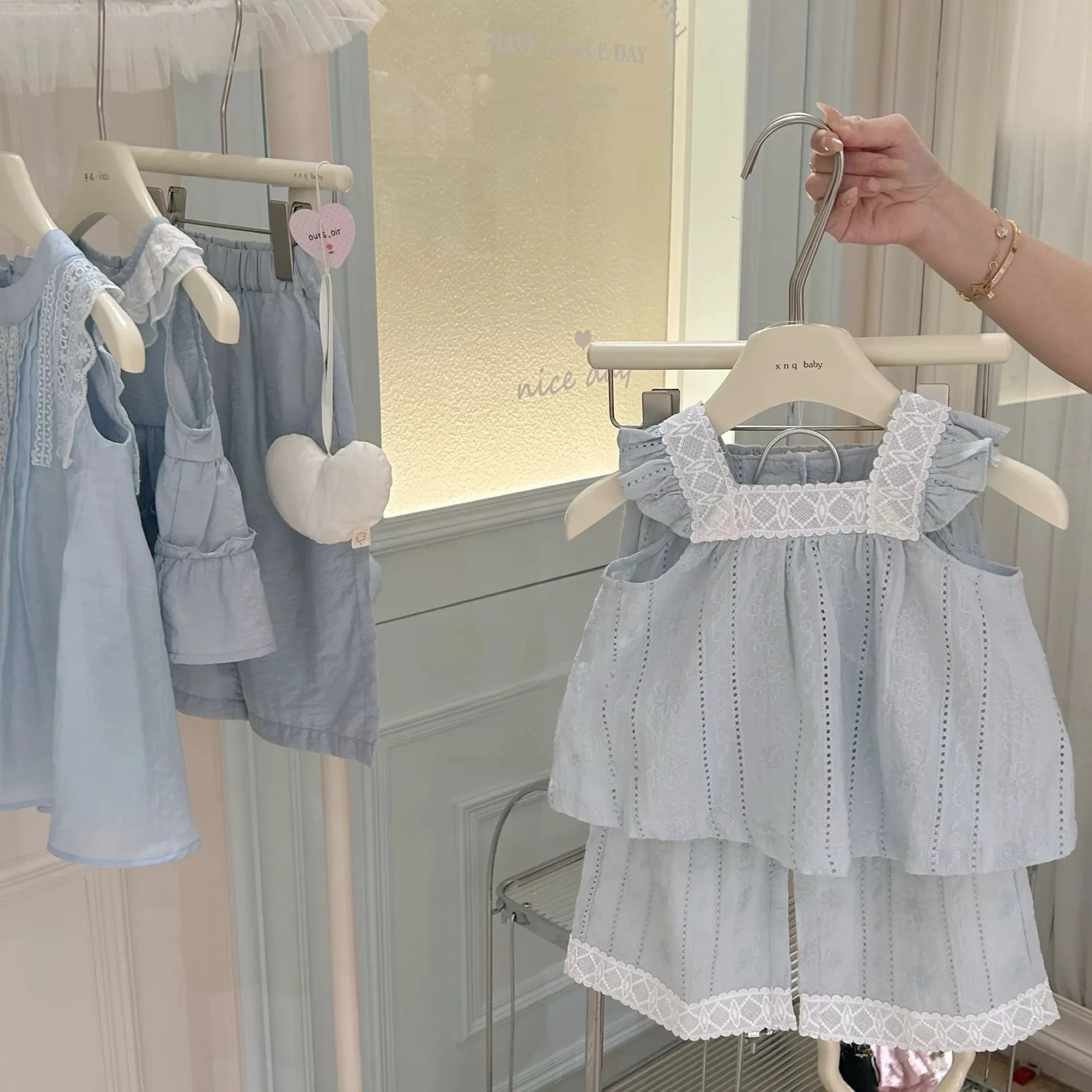 

Girls' Summer Suit New Vest T-shirt Pants Summer Clothes Fashionable Solid Color Children's Two-piece Set