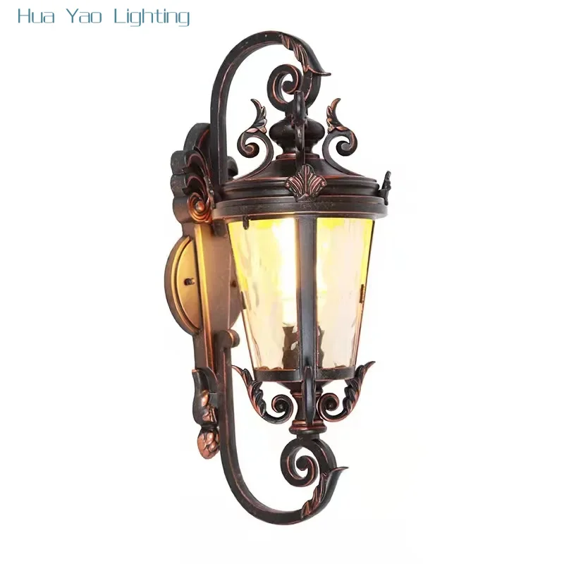 Hot European Outdoor Wall Light IP65 Waterproof Garden Courtyard LED Wall Lamp Sconces Corridor Aisle American Outside Lighting