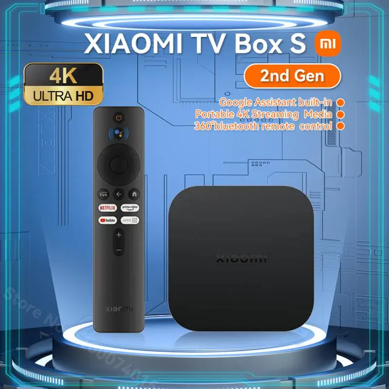 

Стандартная ТВ-приставка Xiaomi Mi 2 поколения 4K Ultra HD Google TV Dolby Vision HDR10 + медиаплеер Google Assistant Smart Mi Box S