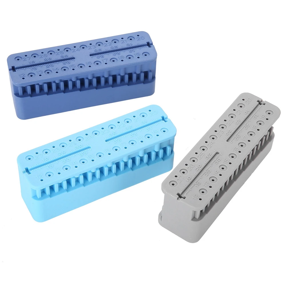 Root Canal Dental Measuring Block High Temperature Sterilization Files Measuring Tools Endodontic Double Scale Ruler Test Board