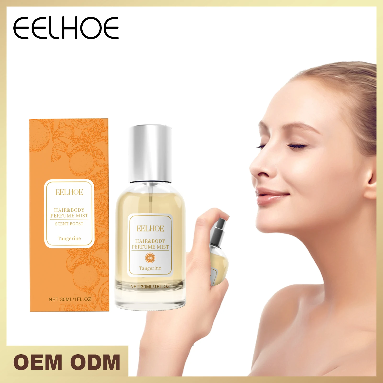 EELHOE Citrus Aroma Body Hair Perfume Spray Body Skin Hair Carry Long Lasting Fragrance Fresh Fragrance Spray 1 OZ