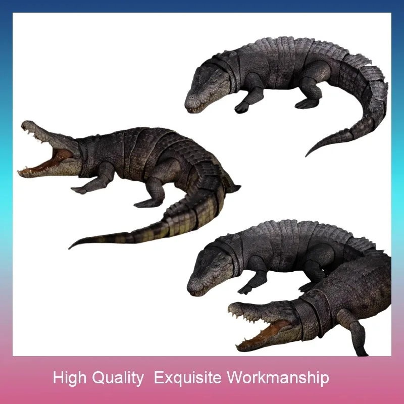 Nanmu Studio Smart Action Saltwater Crocodile Lord of Blood & Omen King Articulated Reptile Animal Model Collectible Figure Toy