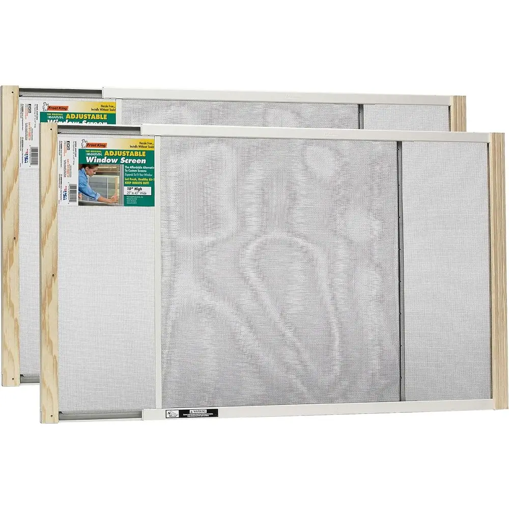 

Регулируемая защитная сетка для окон, 18 дюймов в высоту x 25-45 дюймов в ширину, 2 шт.