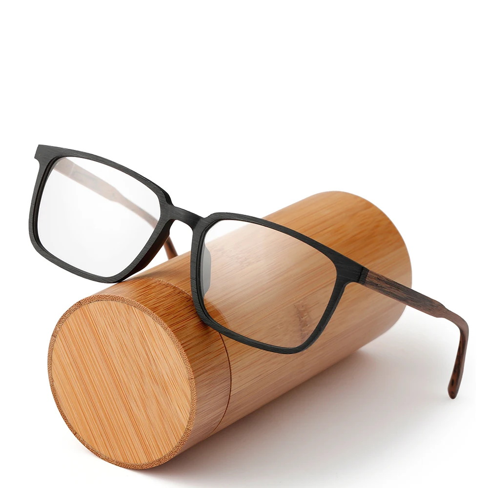 

CHFEKUMEET Wood Glasses Frame Men Women Vintage Wooden Square Prescription Eyeglasses Retro Optical Frames Spectacles Eyewear