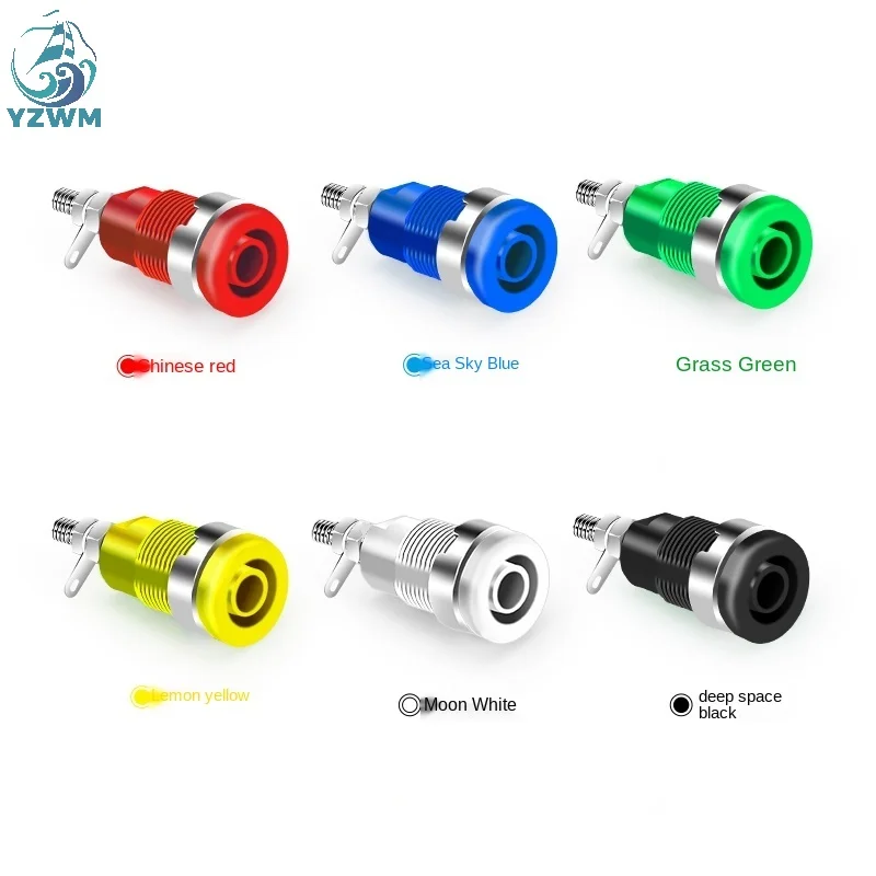 High voltage safety 4mm panel banana socket hole current 32A terminal connector opening 12mm plug