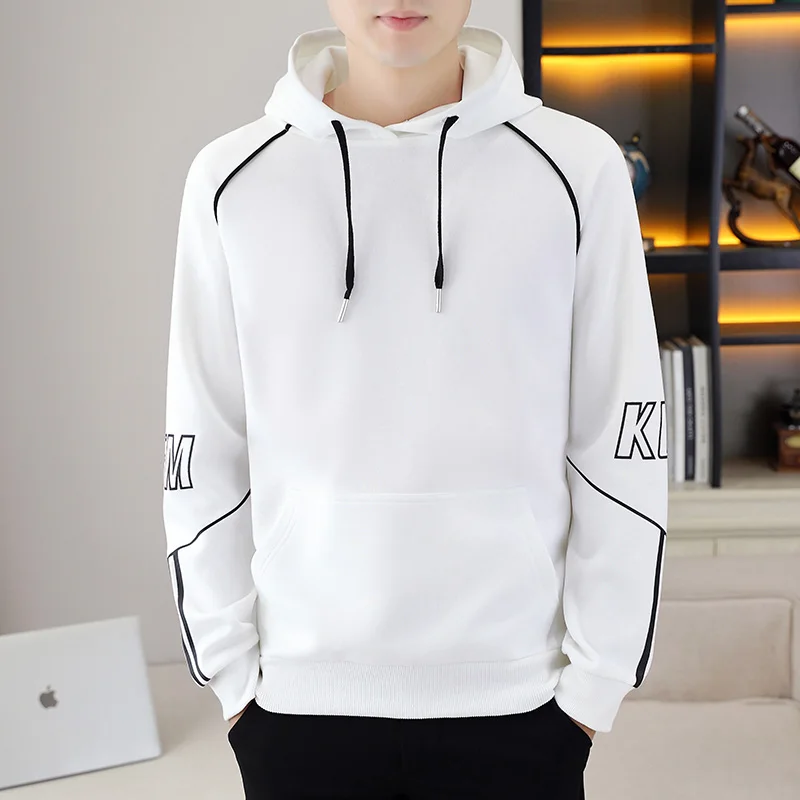 

Large Size Casual Hooded Striped Hoodie Fashion Trend Crisp Shape Tall Thin Quality Fabric Comfortable Skin Breathable Handsome