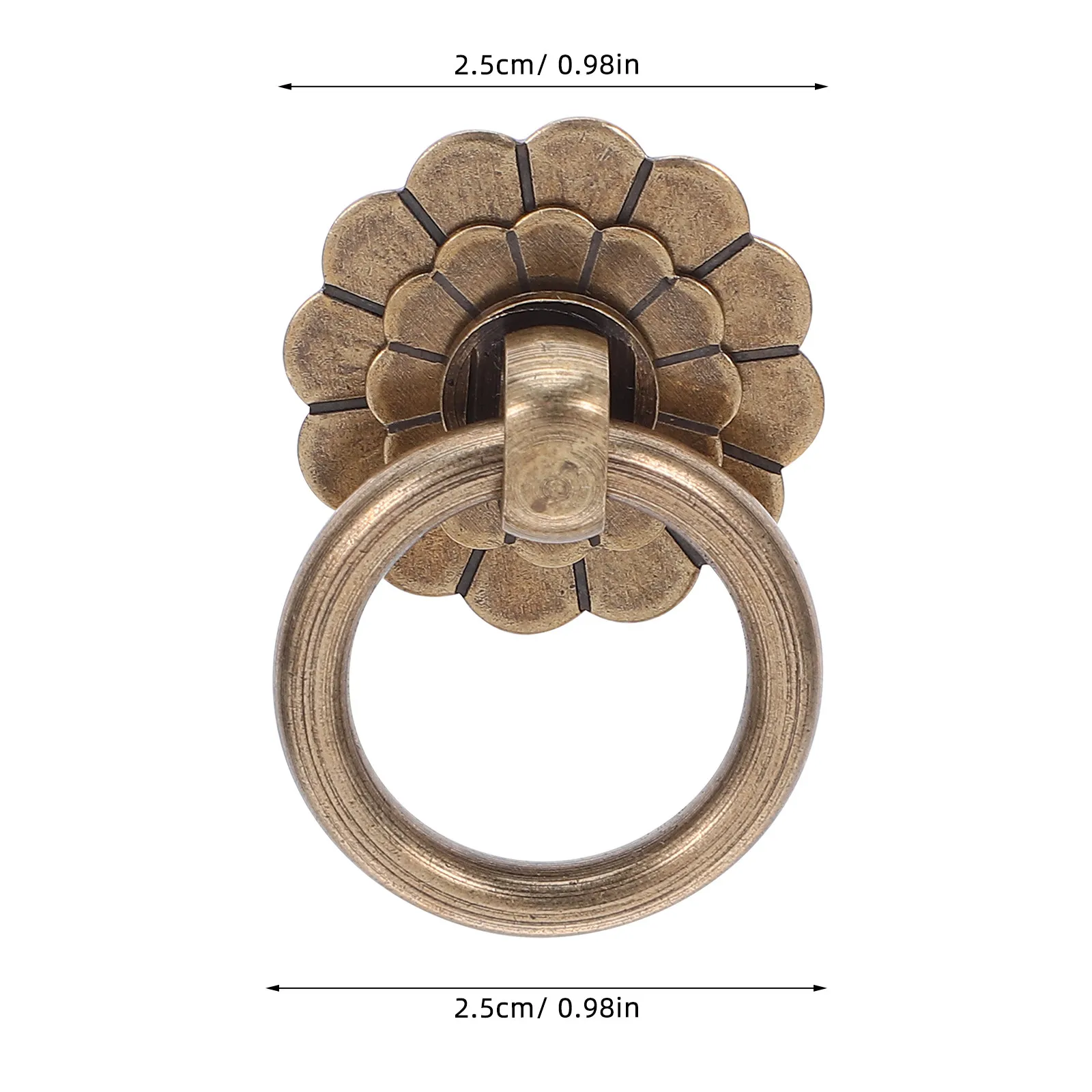 6Pcs Brass Flower Drawer Knobs Vintage Cabinet Handles Elegant Floral Design Comfort Grip Easy Install for Farmhouse Modern