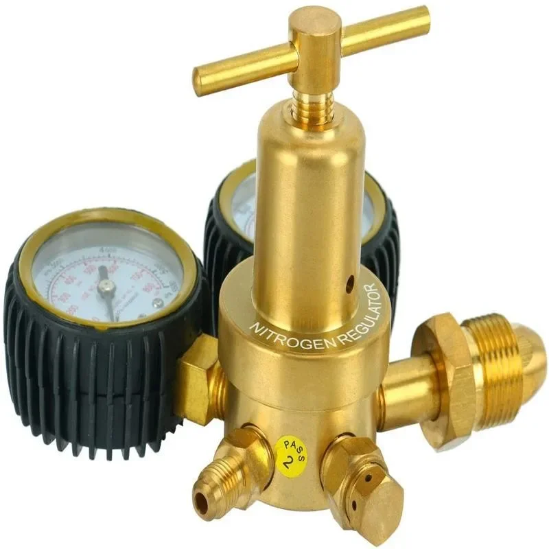 HX-D-033 Wysokociśnieniowy zawór redukcyjny ciśnienia azotu Całkowicie miedziany wysokociśnieniowy reduktor ciśnienia azotu w stylu amerykańskim