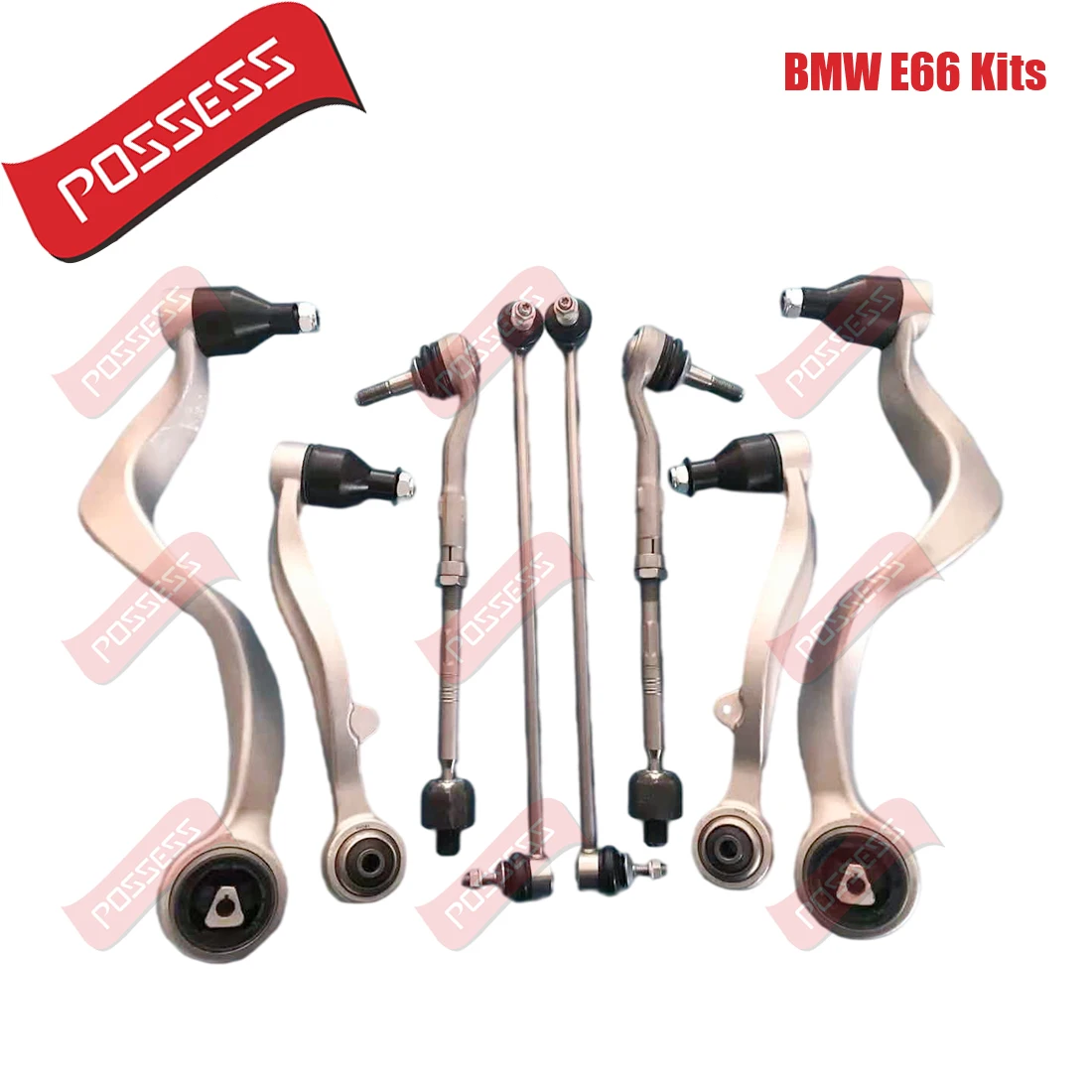 8 Pieces Front Suspension Control Arm Stabilizer Link Tie Rod Kits For BMW 7 Series E65 E66 E67 730Li 735i 740d 740Li RWD