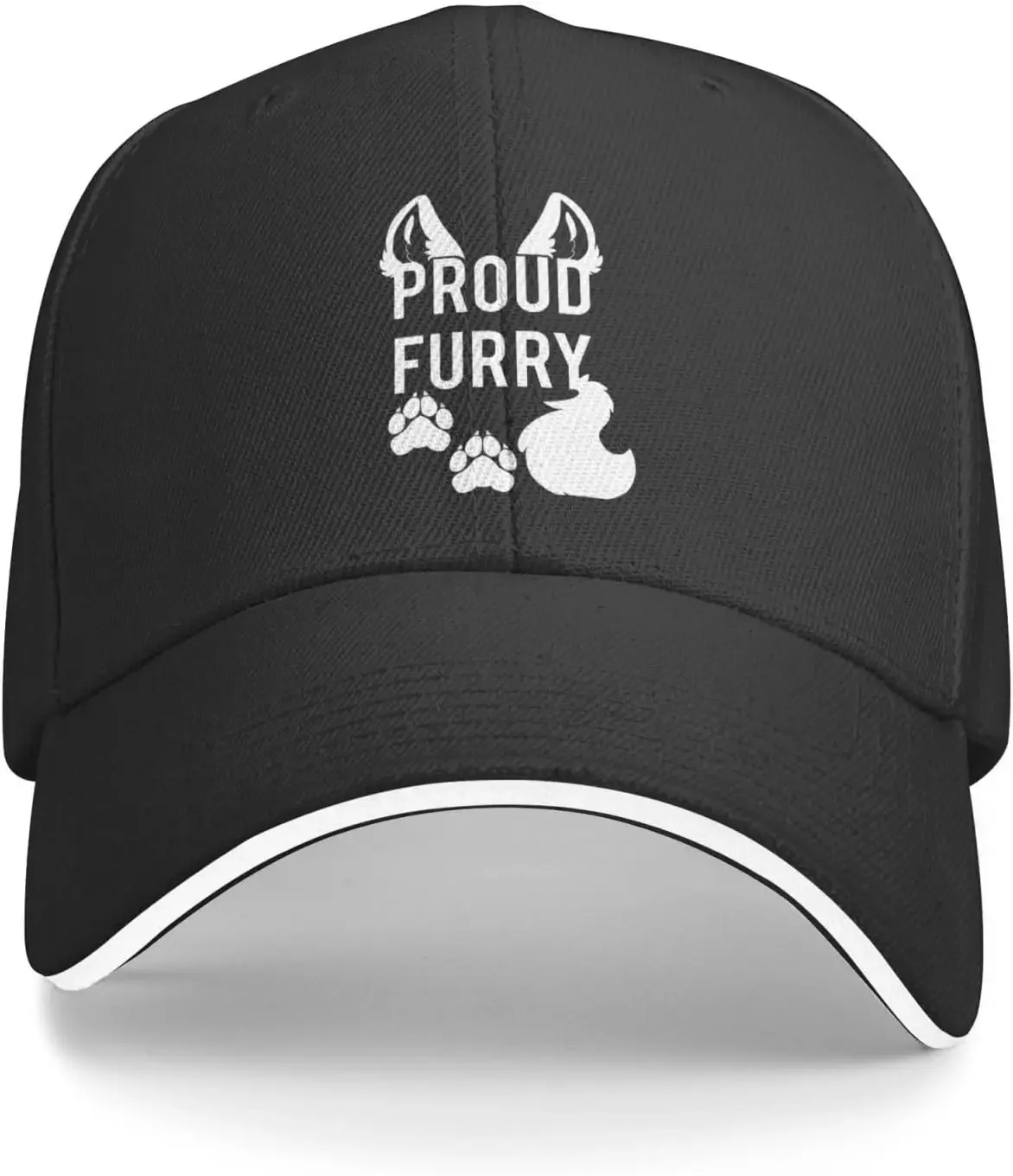 Proud Dog Paw Furry Hat Adult Unisex Adjustable Baseball Cap for Men Women