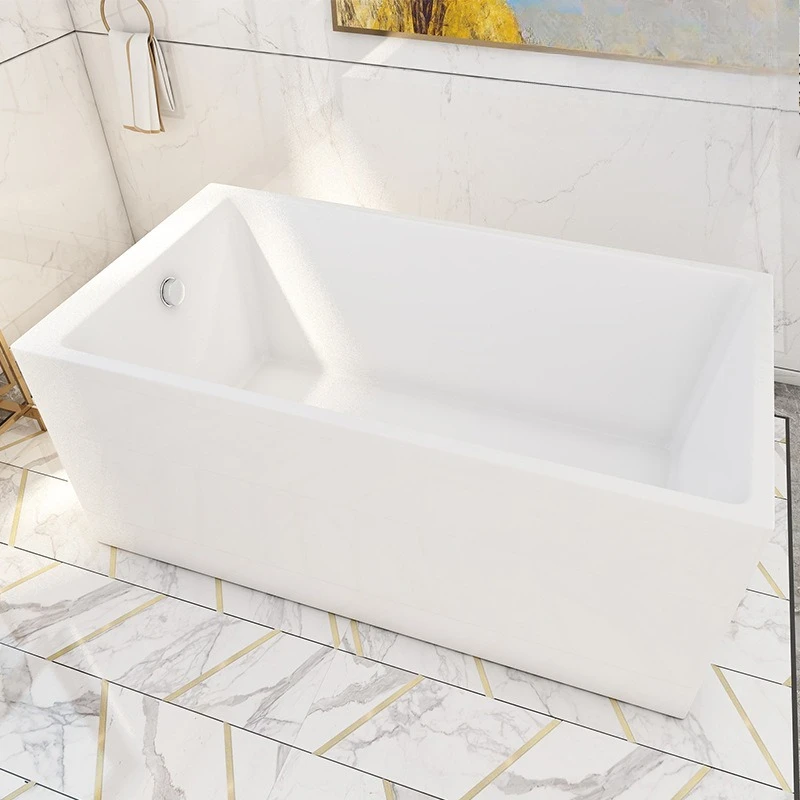 Square with seat Popular style Household acrylic independent small bathtub QT-075