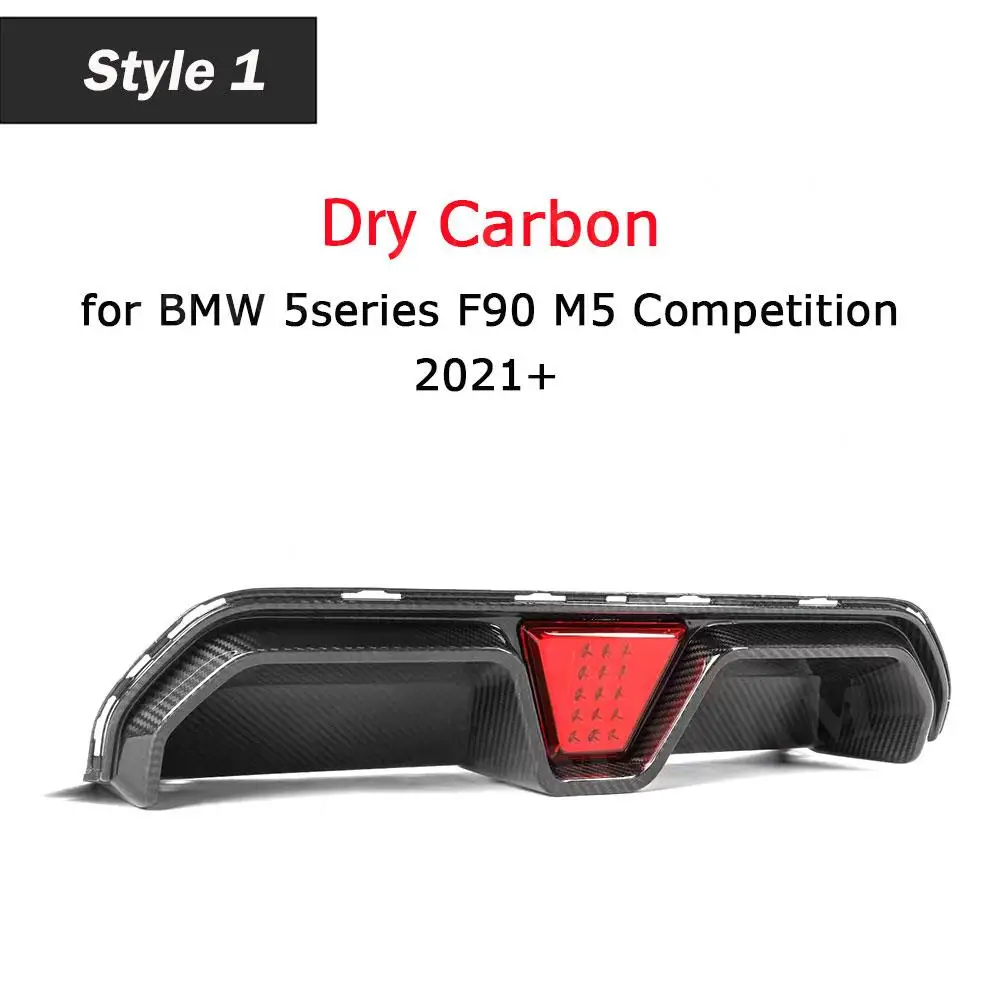 Dry Carbon Fiber Rear Bumper Lip Diffuser For BMW 5 Series F90 M5 Competitive 2020+ FRP Rear Bumper Guard Car Styling