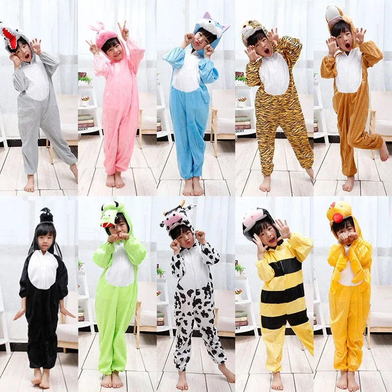 Kids Animal Costume  Dinosaur Tiger Elephant  Animals Costumes Jumpsuit  for Boy Girl Men Women  Cosplay Halloween