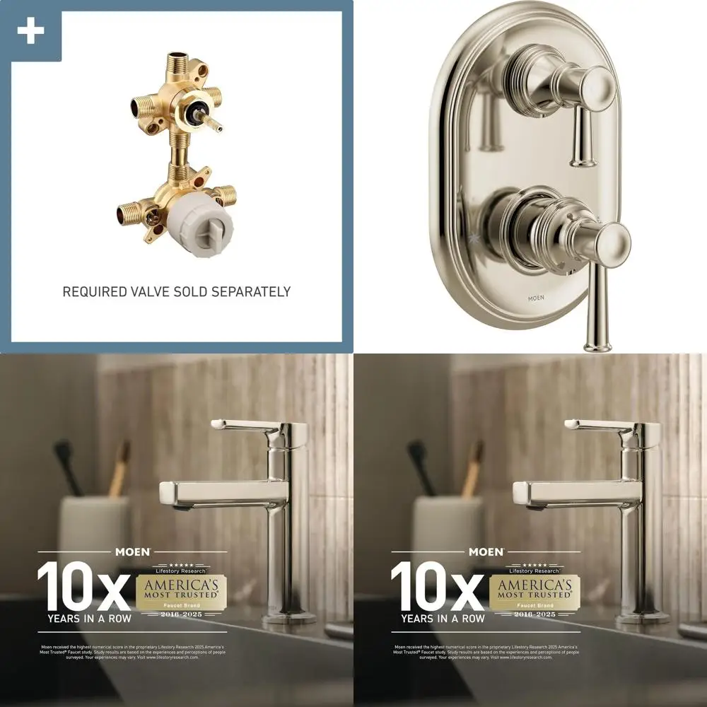 

2-Handle Shower Trim with Integrated Transfer, M-CORE 3-Series, Polished Nickel