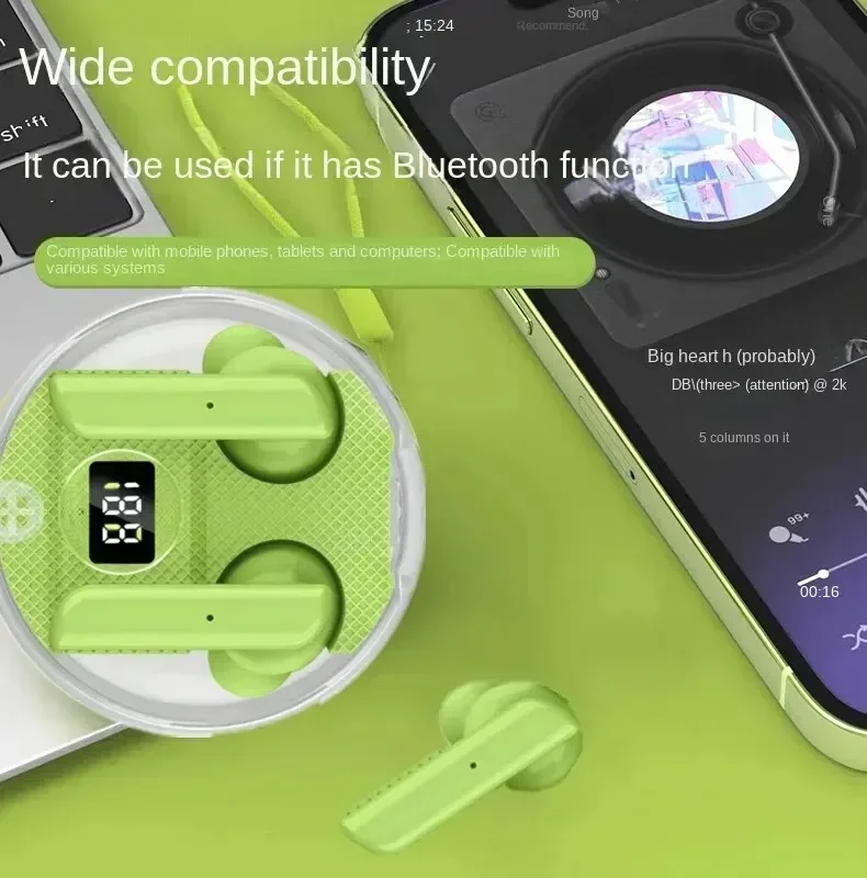 سماعات رأس لاسلكية PRO E10 تعمل بتقنية البلوتوث، سماعة أذن رياضية للتحكم، ميكروفون مقاوم للماء، سماعة موسيقى تعمل على جميع الهواتف الذكية