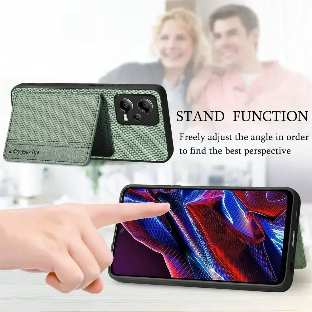 Skórzane etui na karty z technologią RFID do telefonów Motorola Moto Edge 60 Pro, 50 Fusion, 50 Neo, 70 Fusion, G86 Power, G85, G66J, G57, G56, G34, G37, G77 5G. — zdjęcie produktu 5