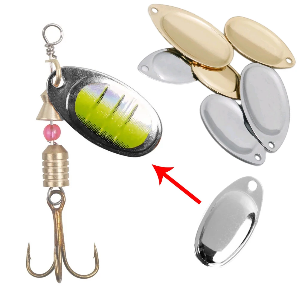 

10pcs Fishing Metal Rotating Hard Bait 23mm/26mm DIY Spinner Smooth Lure Spoon Minnow Vibration Fish Tackle Tool Accessories
