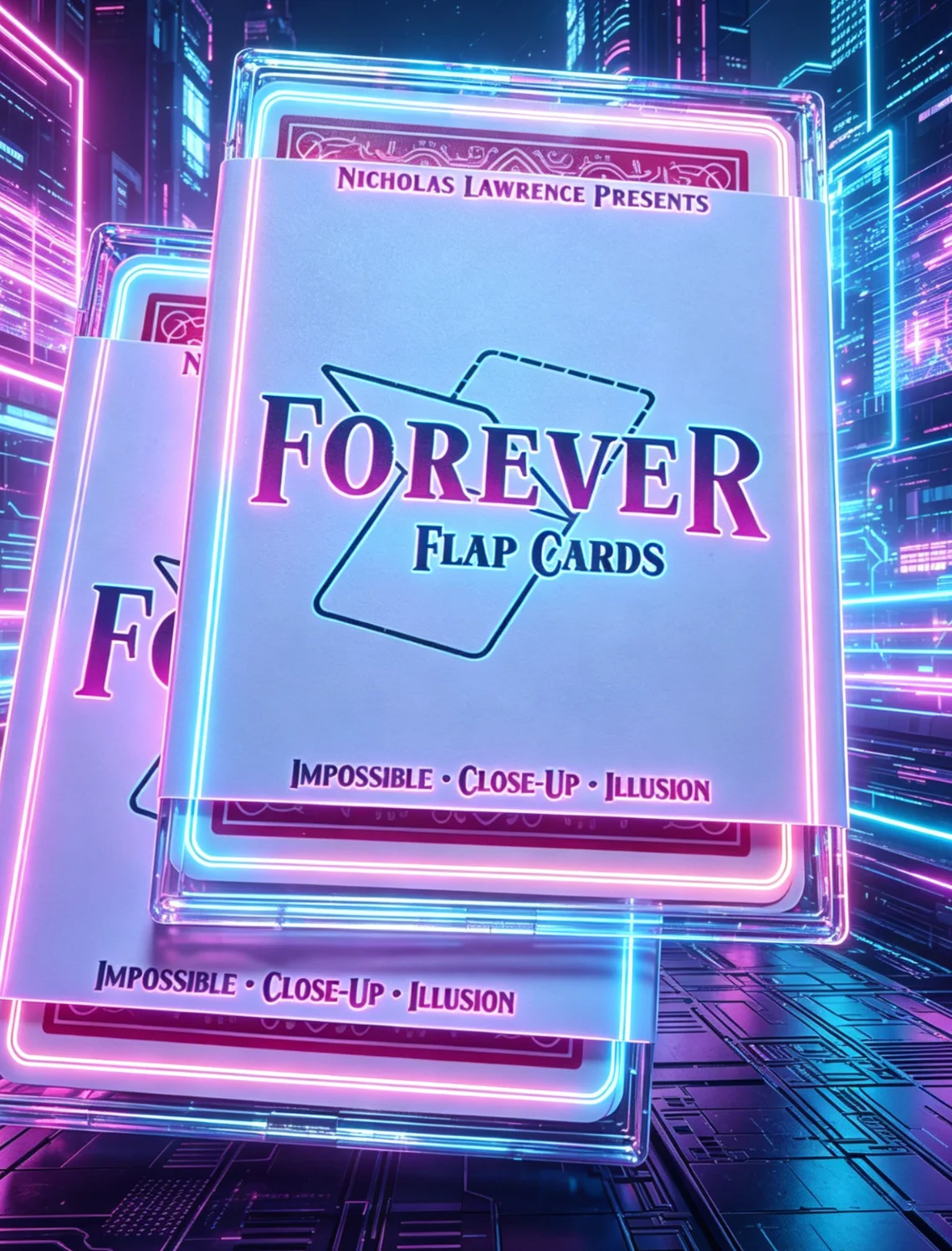 Gimmicks Forever Flap de Nicholas Lawrence – Tours de magie de close-up, illusions, accessoires de magie de rue, pour magiciens débutants, mentalisme, amusant