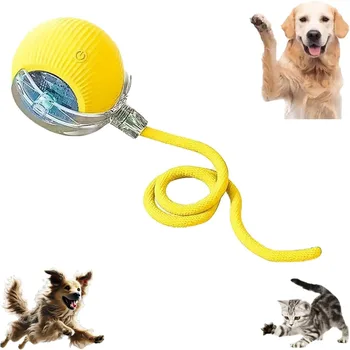 Pet Toy Ball with Tail Rope，Smart Automatic Pet Chase Ball Toy, Upgraded Speedy Tail Kitten Toy for Bored Indoor Adult Pets 1
