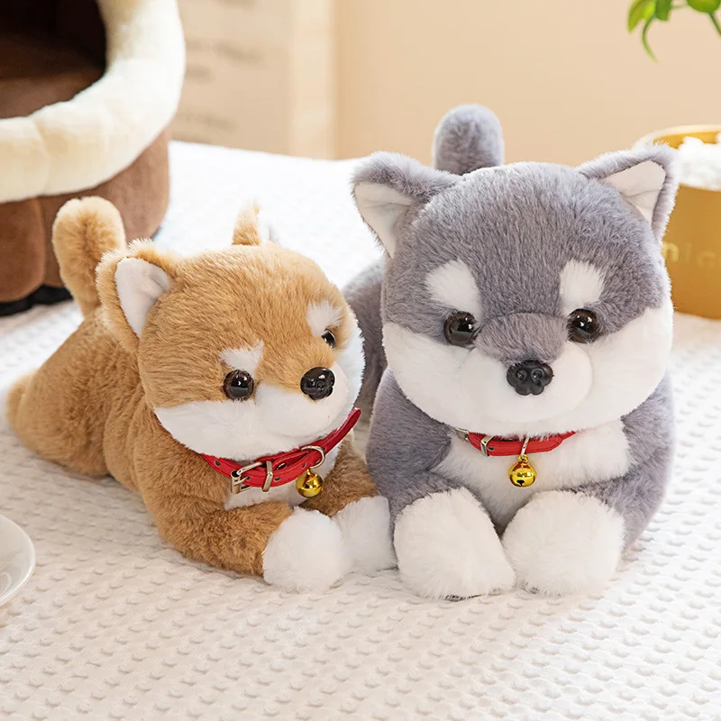 

28cm Simulation Shiba Inu Plush Toy Fluffy Plush Doll Soft Stuffed Animal Toys Kids Boys Girls Birthday Gift Toy Home Room Decor