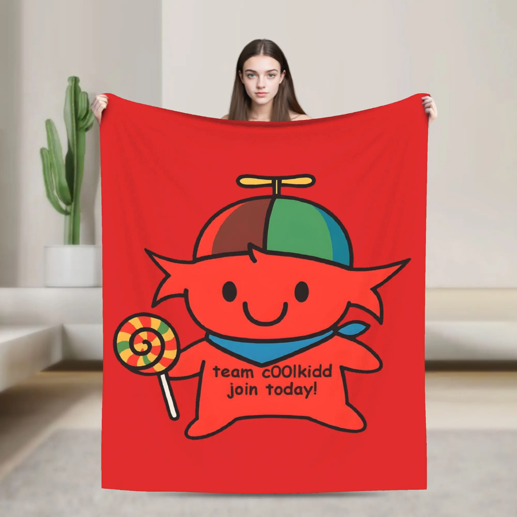 

C00lkidd Coolkid Forsakens Kawaii Character Baby Knitted Blanket Coral Fleece Plush Super Warm Throw Blankets for Bed Bedspread
