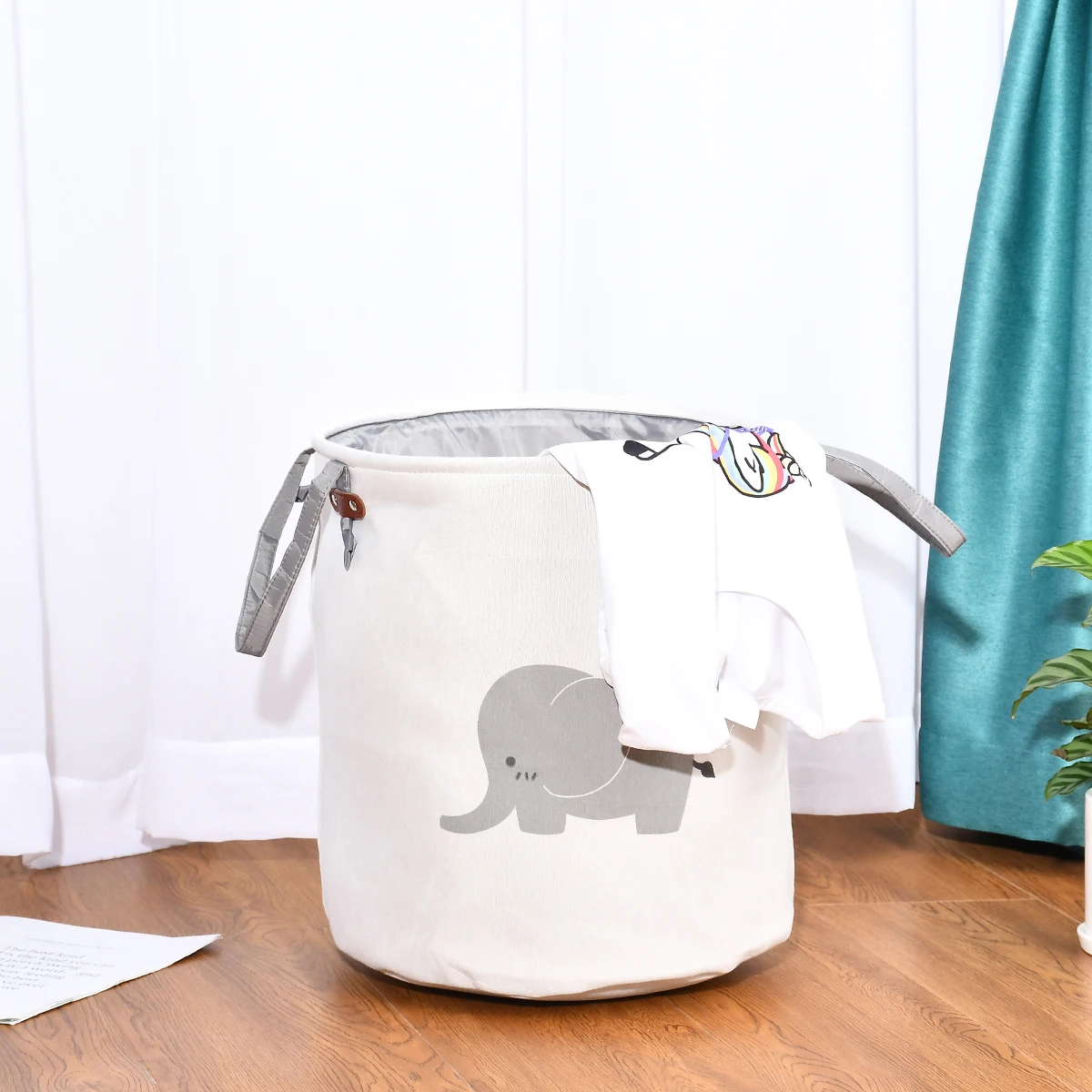 Toy Storage Box Washing Dirty Clothes Storage Bag Laundry Basket Canvas Baby Toy Hamper Bin Storage Free Shipping