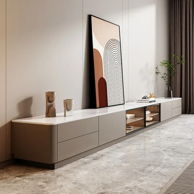 حامل تلفاز لغرفة المعيشة الجمالية، شاشة مركز الترفيه، خزانة تلفزيون إيطالية حديثة، مجلة فاخرة، أثاث منزلي من Muebles