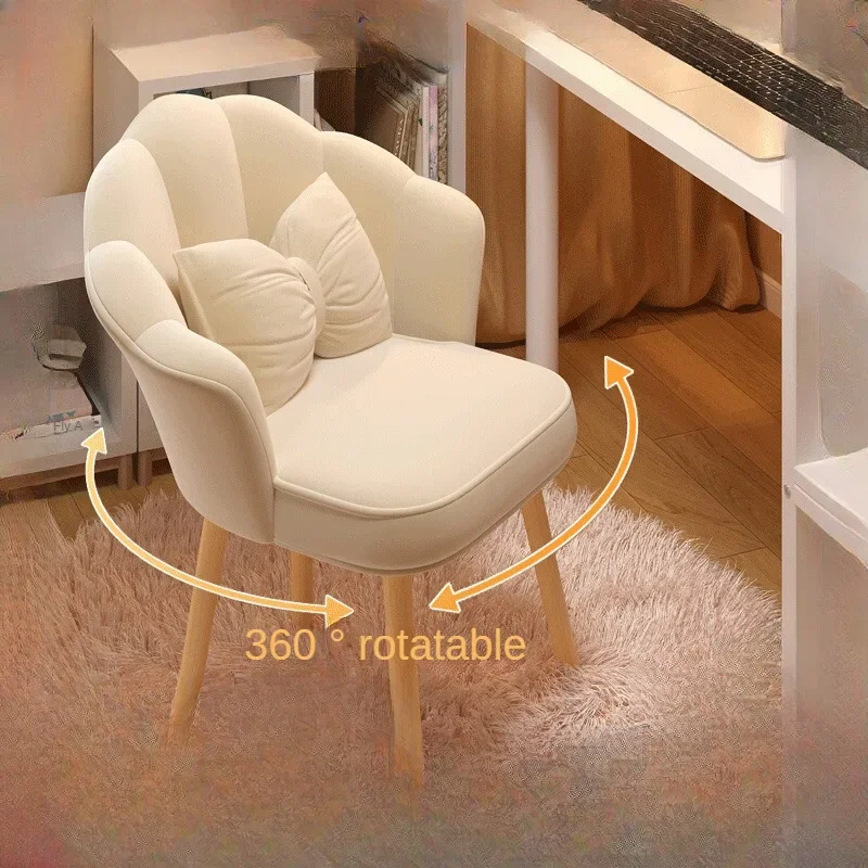 Simple and elegant living room chair for women's makeup, manicure, and dressing table