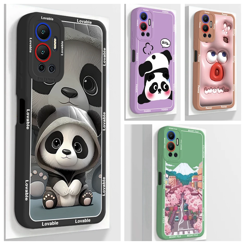 For Infinix Hot 12 Case X6817 Soft Silicone Phone Cases for Infinix Hot12 Cover Casing X6817B Fundas Coque Lovable Painted Shell