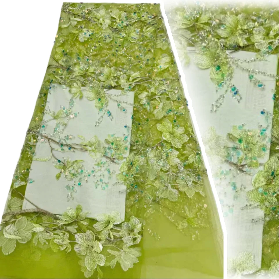 

Роскошная розовая высококачественная свадебная вечеринка с вышивкой, французский тюль, кружевная ткань с блестками, африканская кружевная ткань для платья, платья TP1722