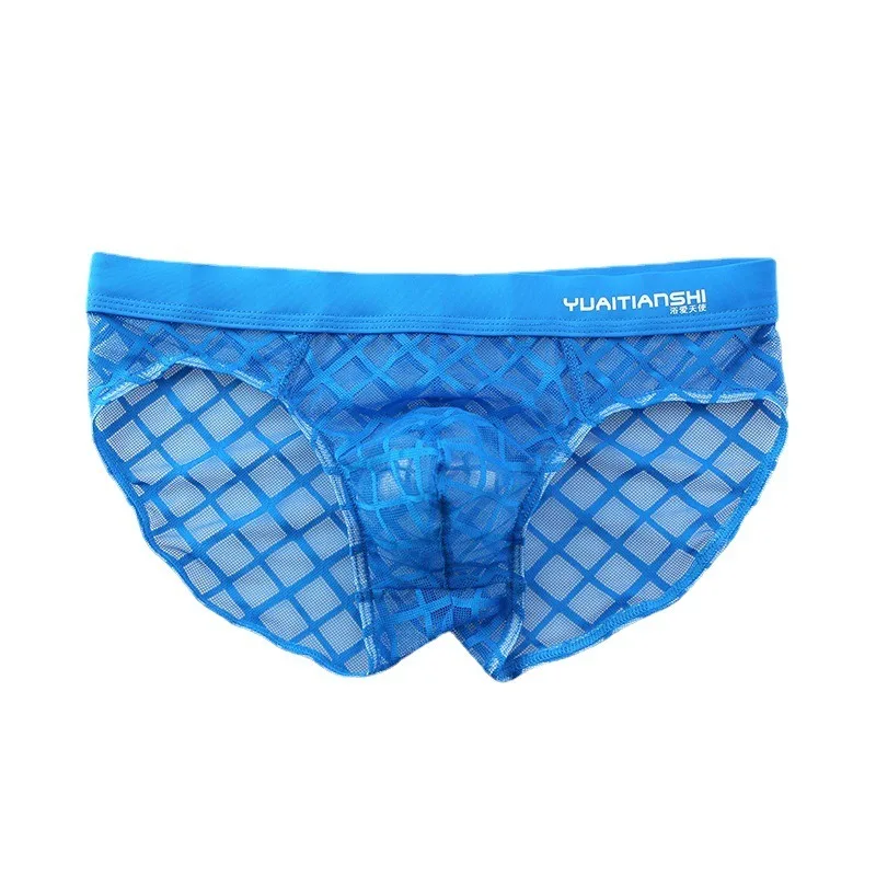 Men's Underwear Solid Color Mesh Breathable Triangle Pants Low Rise Underpants