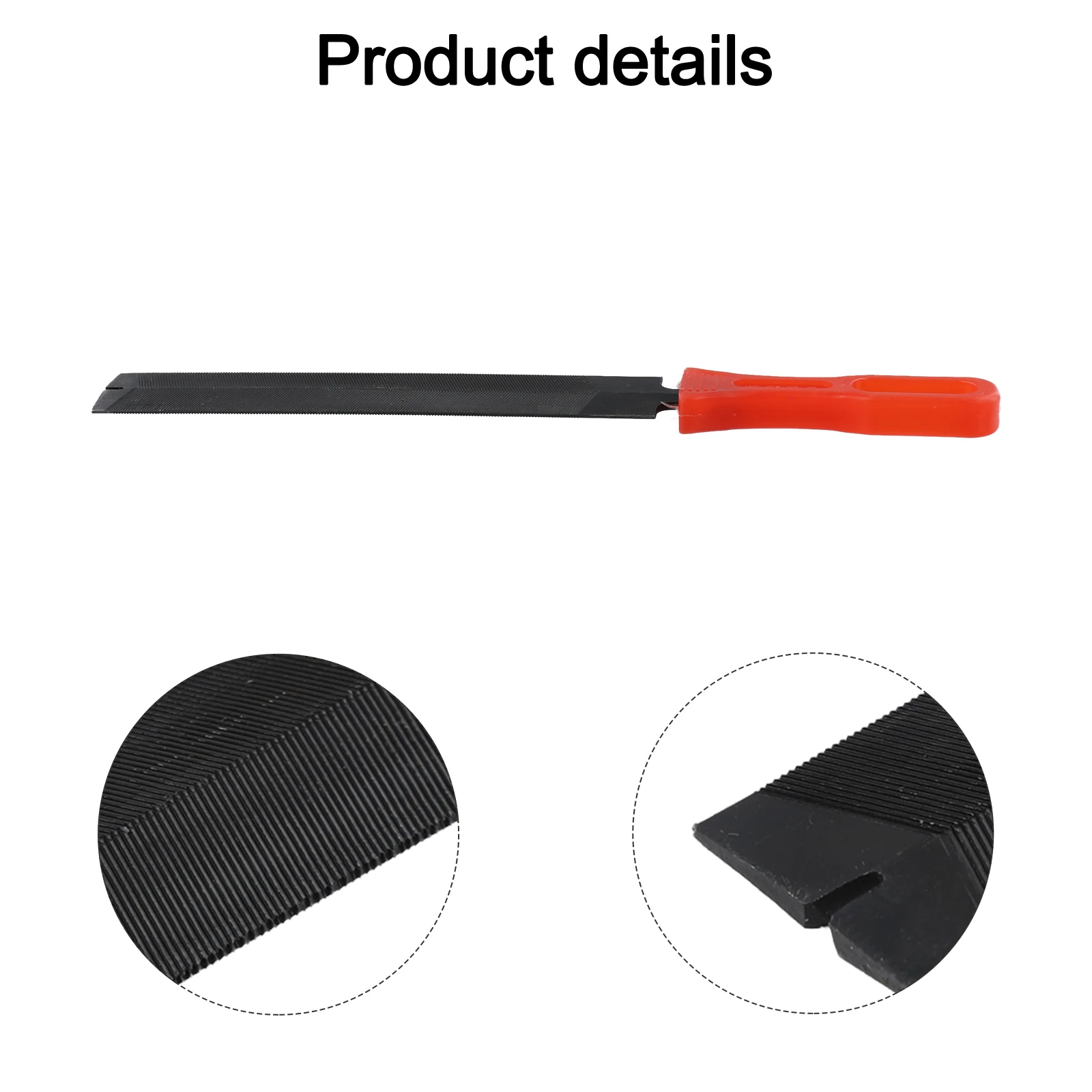 

2PCS Steel Saw Files Featuring Cross-Section for Hand Saw Tooth Alignment and Edge Smoothing Rubber Handle for Control