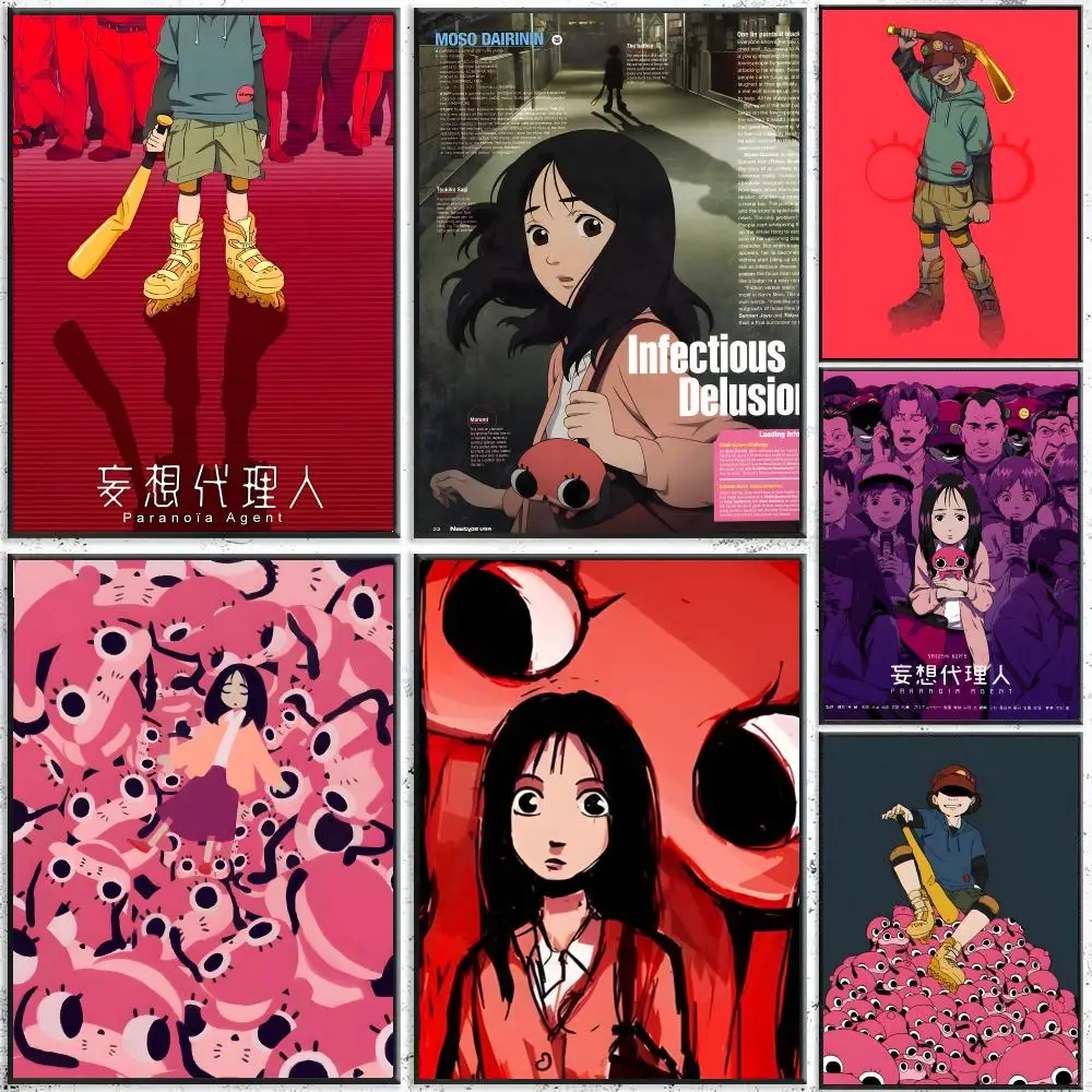 Paranoia Agent Poster Waterproof Wall Art Sticker For Bar Living Room Vintage Room Decor High Quality Print Gift