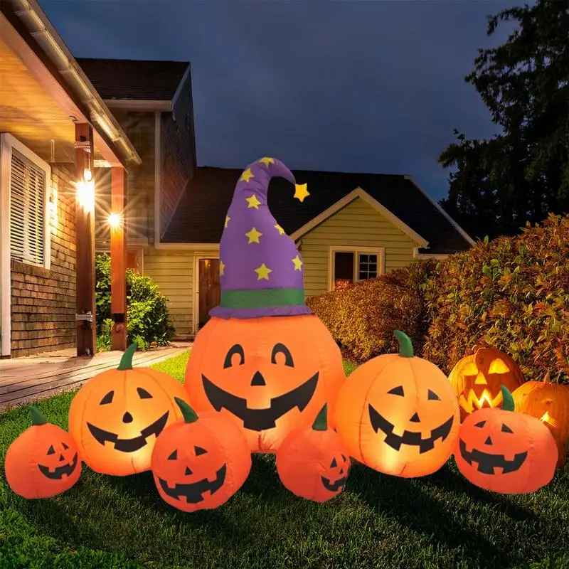 Inflatable Pumpkins For Yard Blow Up LED Pumpkin Decoration Halloween Inflatables Outdoor Decorations Pumpkin Blow Ups Pumpkin