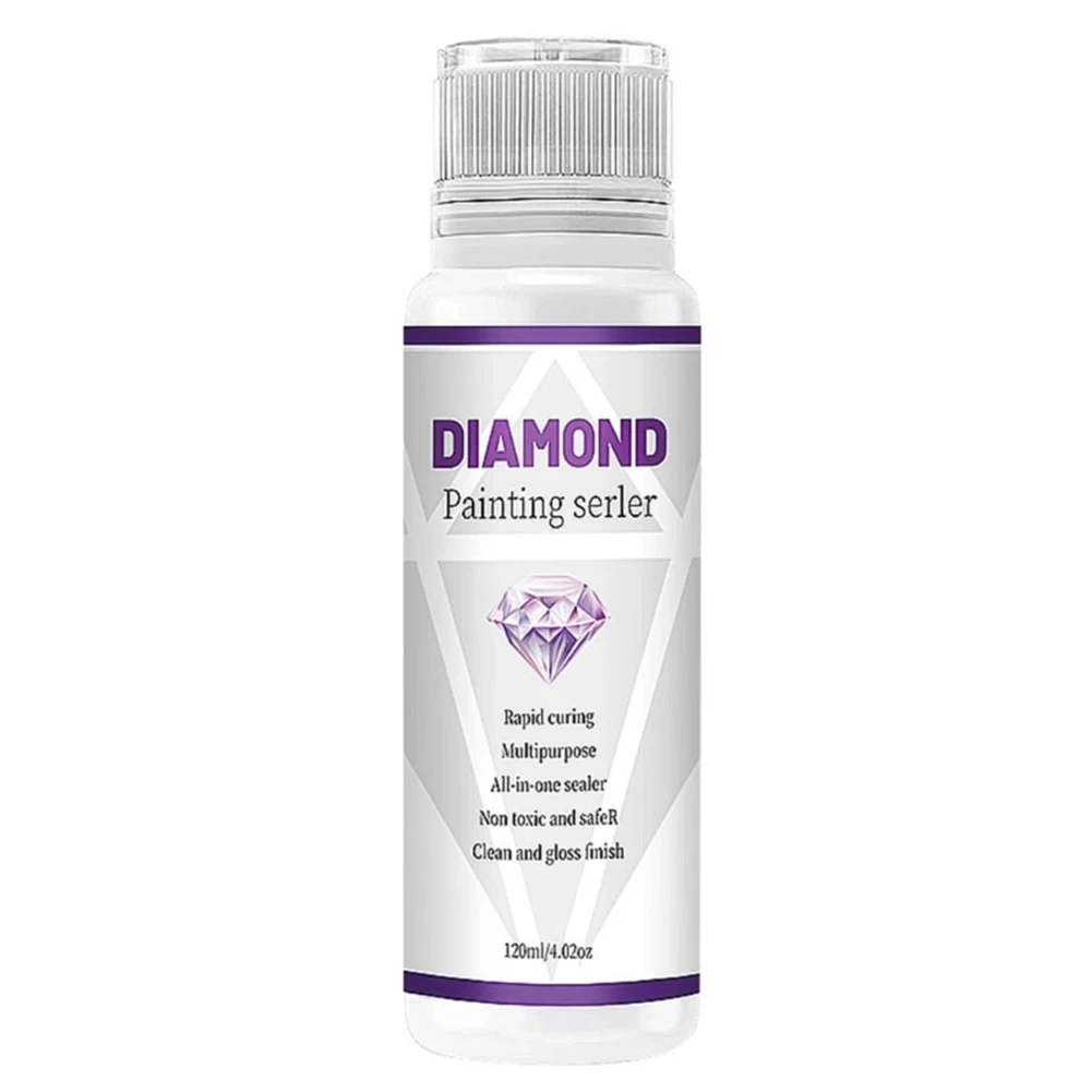 Sellador de pintura de diamante, pegamento de rompecabezas de 120ML, pegamento de pintura de diamante 5D, sellador de Arte de diamante, efecto de brillo de retención permanente, servidor de bricolaje