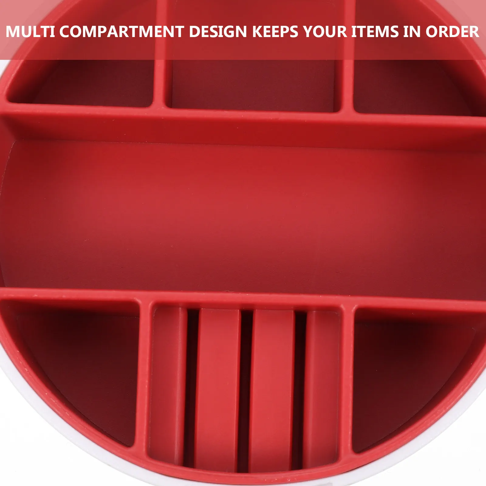 Portable ABS Jewelry Box Round Multi-Grid Case Travel Storage Organizer Small Jewelry Organizer for Rings Earrings Dustproof
